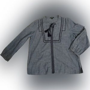 J Crew Mercantile long sleeve denim blouse